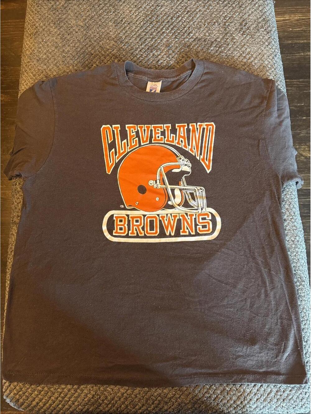 Vintage 90s Cleveland Browns NFL Single Stitch T Shirt Helmet Logo 7 Men’s XL